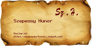 Szepessy Hunor névjegykártya